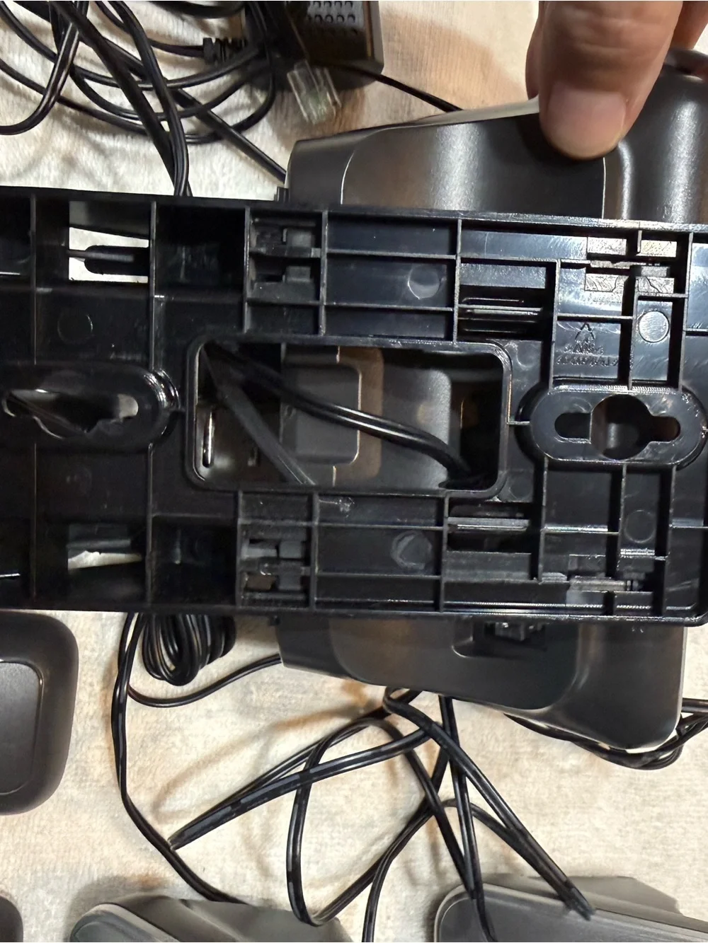 AT&T Silver & Black Cordless Phone System with 3 Handsets